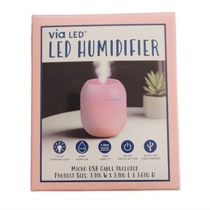 NWT! Via LED Humidifier In Pink Micro USB Powered Tik Tok Famous NEW